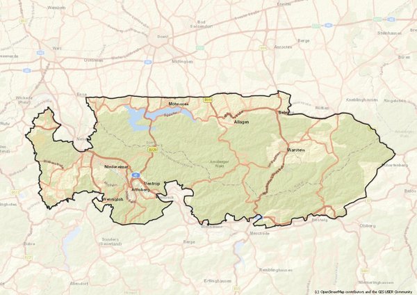Karte: Zweckverband Naturpark Arnsberger Wald Karte: Zweckverband Naturpark Arnsberger Wald