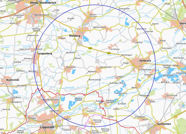 Überwachungszone Geflügelpest