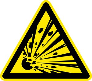 Warnschild Explosionsgefährliche Stoffe. Foto: © T. Michel - Fotolia.com