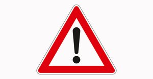 Achtung! Foto: BAST Verkehrszeichen mit Ausrufezeichen. Foto: BAST