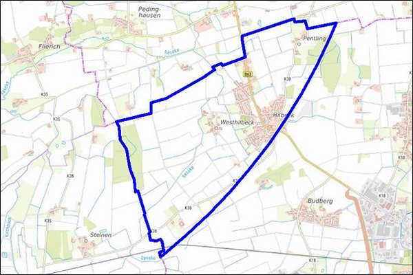 Karte Überwachungszone Werl