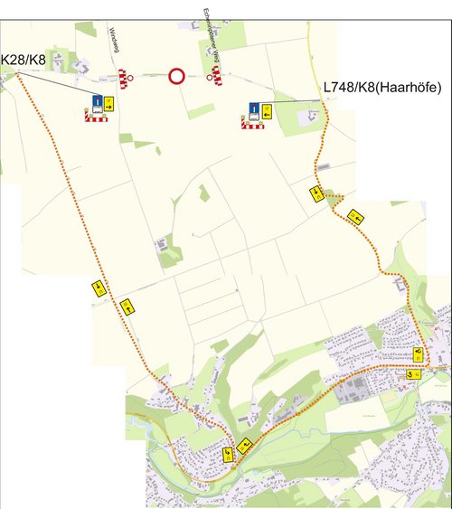 Umleitung ausgeschildert Umleitung ausgeschildert