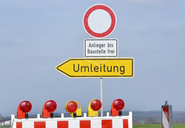 Straßensperrung Straßensperrung