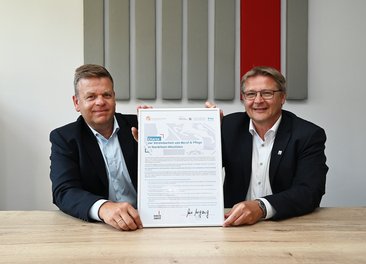 Staatssekretär Heidmeier und Kreisdirektor Topp