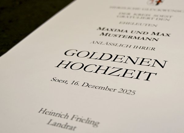 Urkunde zum Ehejubiläum Urkunde zum Ehejubiläum