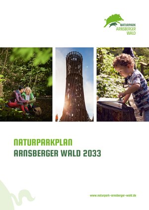 Naturparkplan Arnsberger Wald 2033 Titelblatt des Naturparkplans 2033