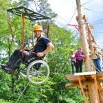 Rollstuhlfahrer im Hochseilgarten - Foto: DPSG Paderborn